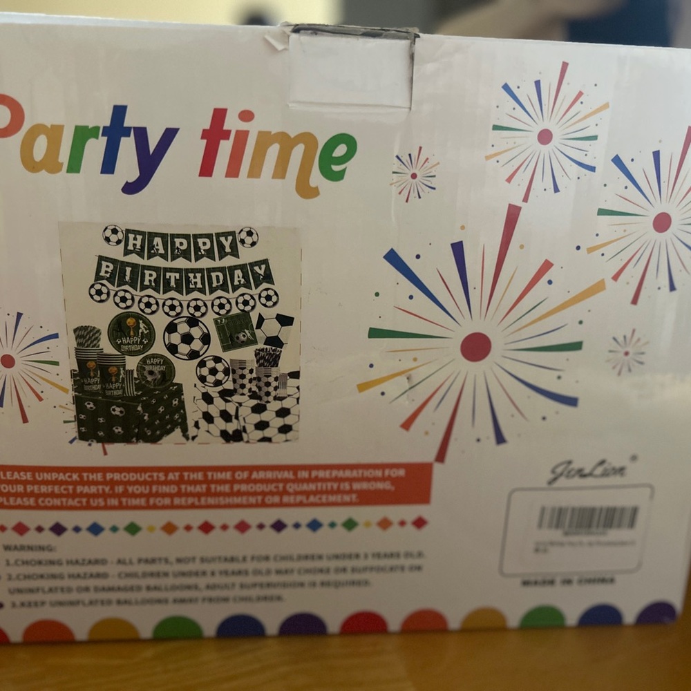 Party Time Birthday Decoration Set - Multicolor - Soccer ⚽️ Themed